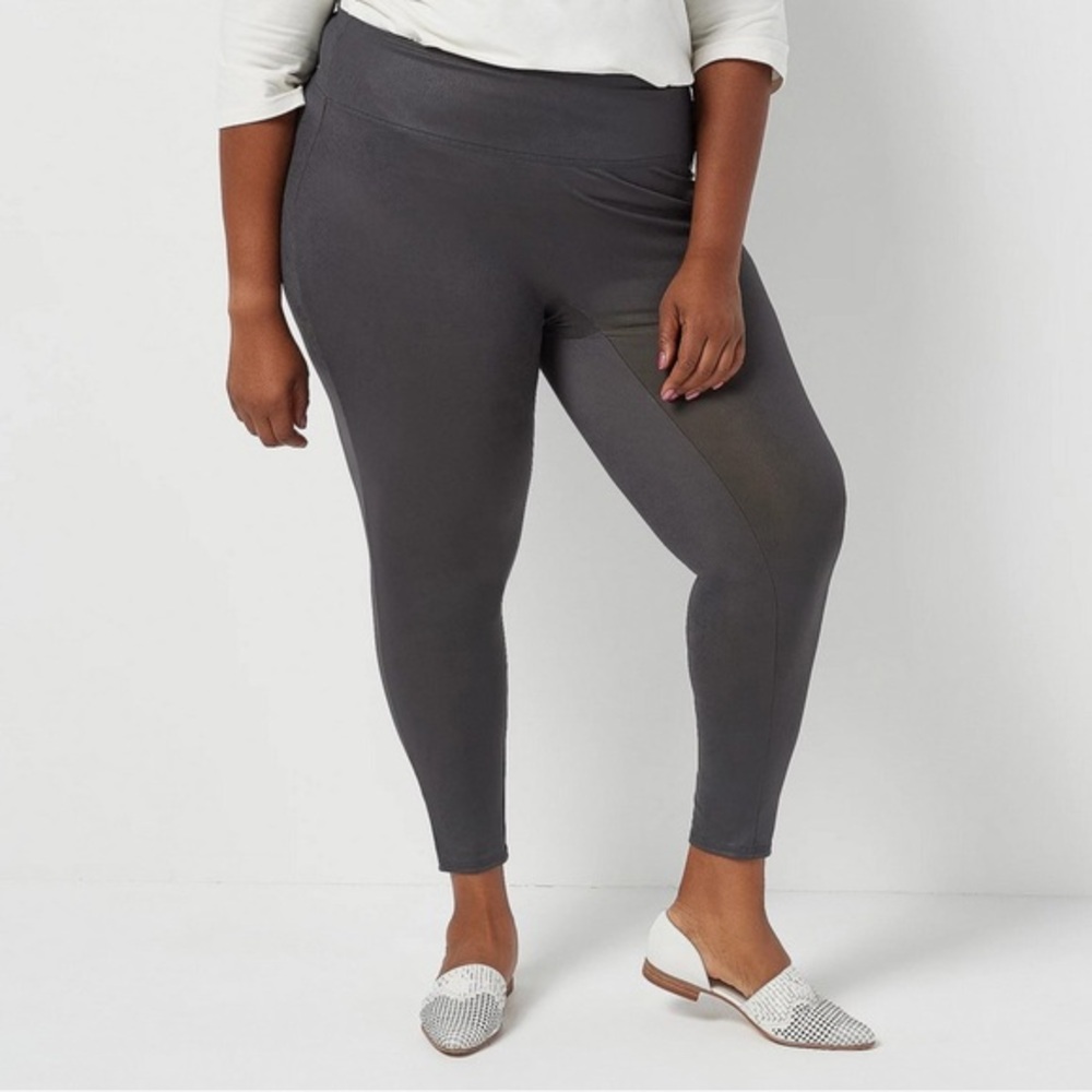 401P NWOT All‎ Worthy Hunter McGrady Faux Leather Legging - Size 5XT